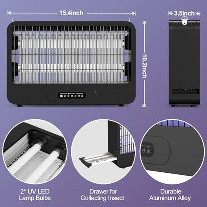 Electric Bug Zapper with Remote and Extra Bulbs