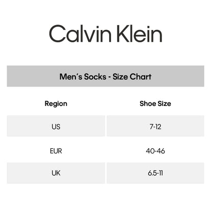 Calvin Klein Men's Dress Socks - Lightweight Cotton Blend Crew Socks (8 Pack), Size 7-12, Navy Argyle