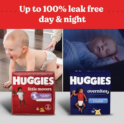 Huggies Size 4 Diapers, Little Movers Baby Diapers, Size 4 (22-37 lbs), 140 Ct (2 Packs of 70)