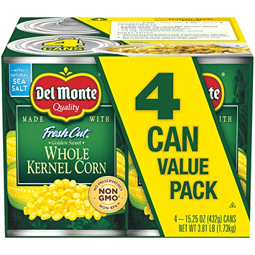 4 Pack Del Monte Whole Kernel Corn Cans 15.25oz