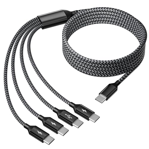 1 Pack USB C Splitter 4 in 1 Charging Cable