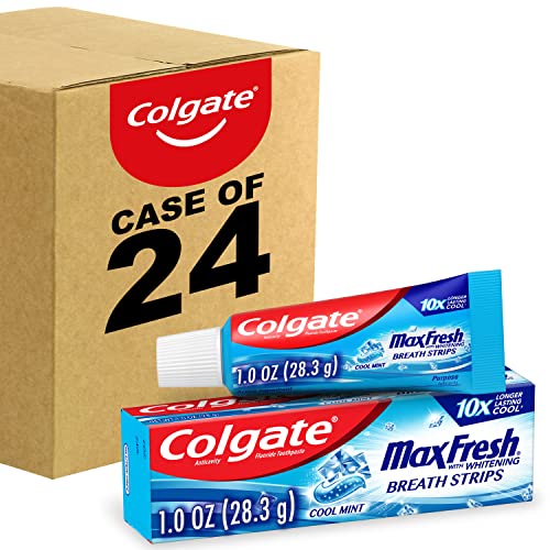 24 Pack Colgate Max Fresh Travel Toothpaste Breath Strips