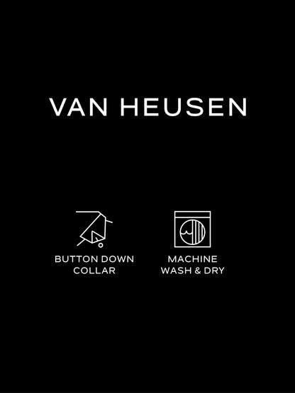 Van Heusen Men's Dress Shirt Regular Fit Oxford Solid, White, 14.5"-15" Neck 32"-33" Sleeve