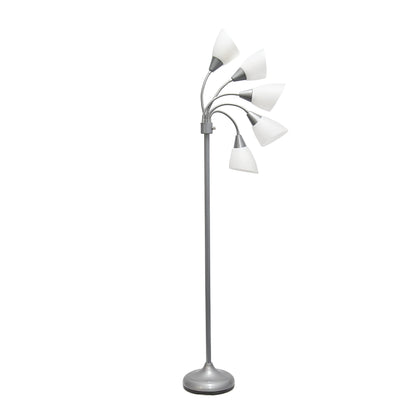 Multi-Head Adjustable Silver Floor Lamp for Kids