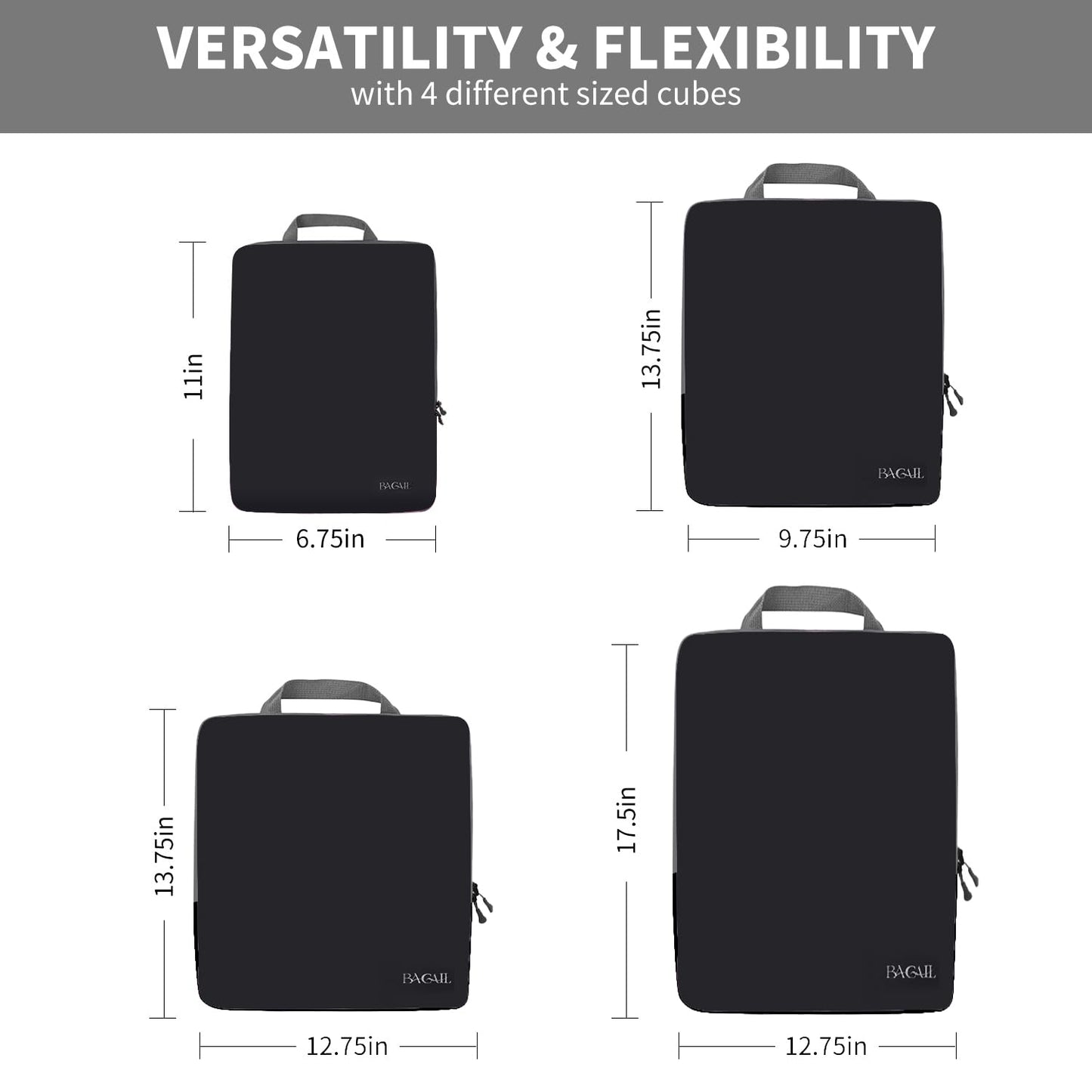 Packing Cubes Set for Travel Organizers