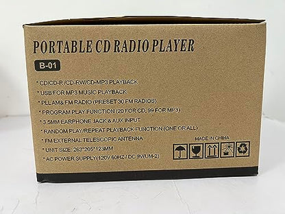 Gueray Portable CD Player Boombox with Bluetooth