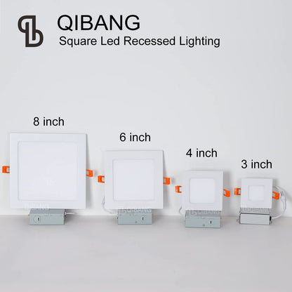 QIBANG 6 Pack Dimmable 6" LED Recessed Lights