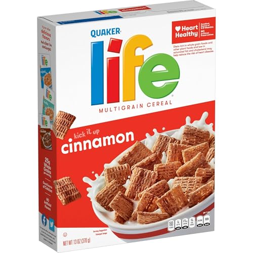 3 Pack Quaker Life Multigrain Cinnamon Cereal 13oz