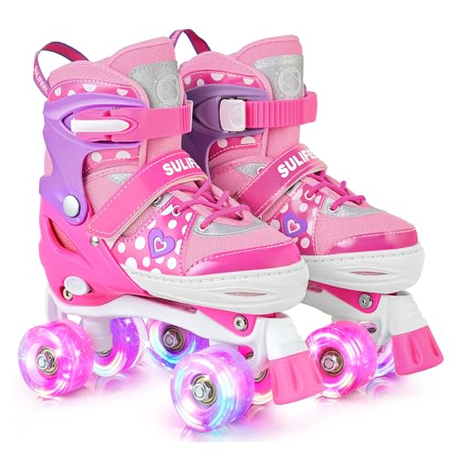 Adjustable Kids Roller Skates with Light Up Wheels