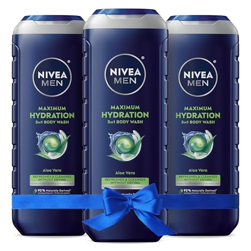 3 Pack NIVEA MEN Hydrating 3-in-1 Body Wash