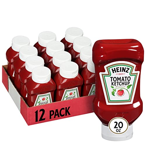 12 Pack HEINZ Inverted Ketchup Bottles 20 oz