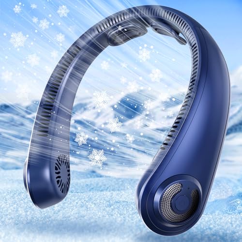 Portable Bladeless Neck Fan, Rechargeable, 5 Speeds