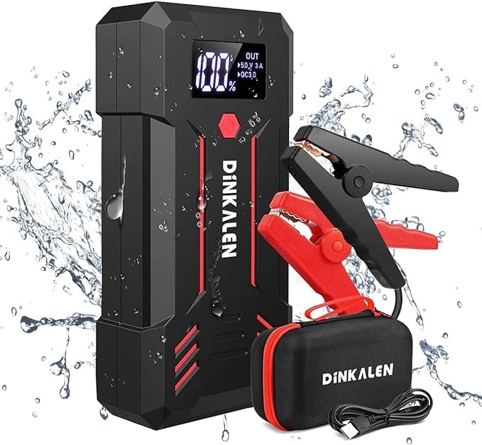 Portable 3000A Car Jump Starter with LED Lights