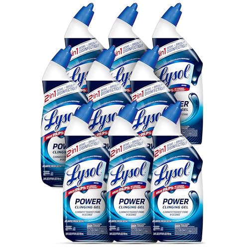 9 Pack Lysol Toilet Bowl Cleaner Gel, 24 oz