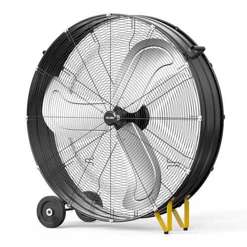 36 Inch High Velocity Industrial Drum Fan, 3-Speed