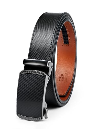 Cioval Genuine Leather Ratchet Dress Belt
