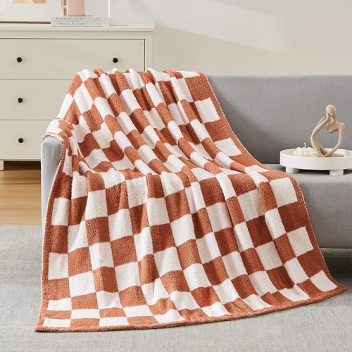 Soft Cozy Checkered Throw Blanket 60x80