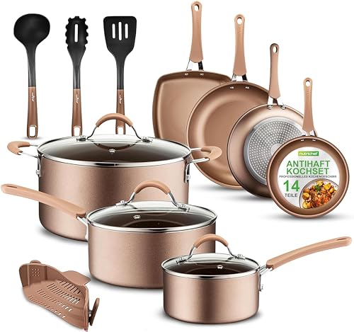 14 Pieces NutriChef Nonstick Cookware Set