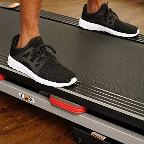 Sunny Health & Fitness Performance Treadmill with 15 Level Auto Incline, Shock Absorption, Digital Monitor, Quick Speed Buttons, 19” Wide Running Belt, Foldable, Device Holder, USB/Bluetooth Speaker