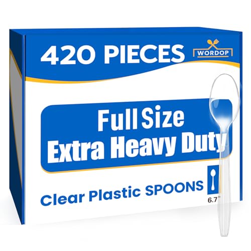 420 Count Heavy Duty Disposable Plastic Spoons
