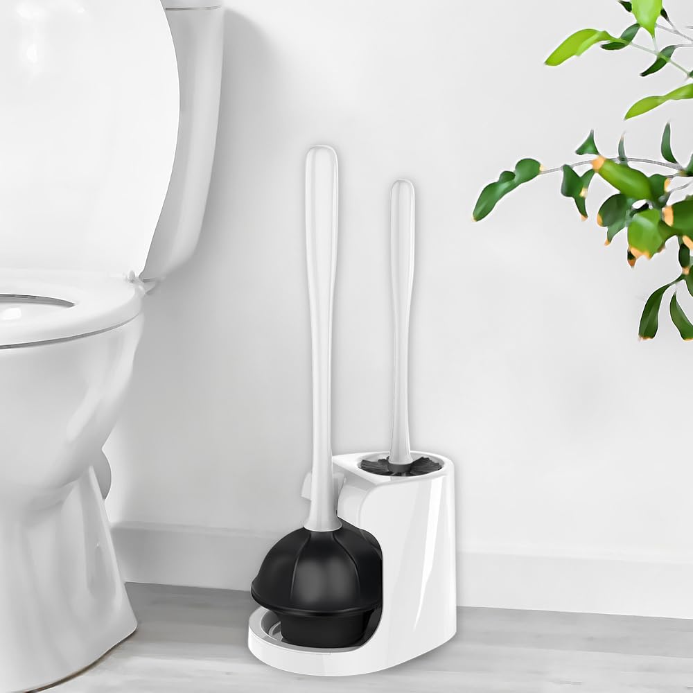 2-in-1 Toilet Brush and Plunger Set