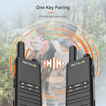 Retevis Mini Rechargeable Walkie Talkies 2 Pack