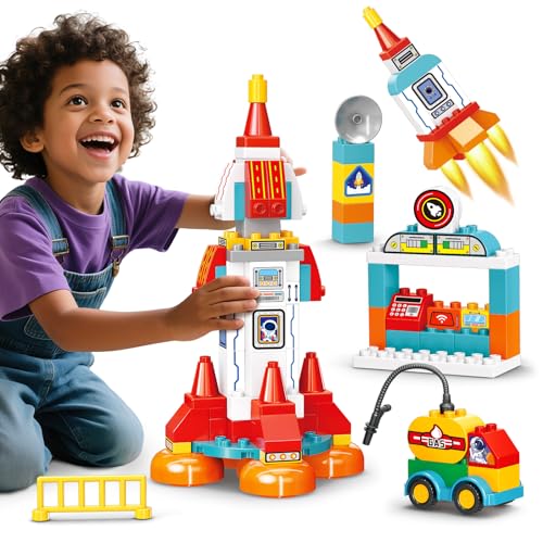 131 Piece Space Rocket Building Blocks STEM Set