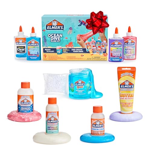 9 Count Elmer's Ocean Dive Slime Kit