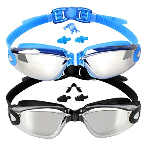 2 Pack Kids Swim Goggles, Anti-Fog, Leakproof