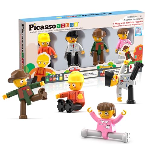 PicassoTiles Magnetic Character Figures STEM Building Set
