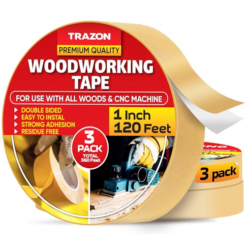 3 Pack Double Sided Woodworking Tape Removable
