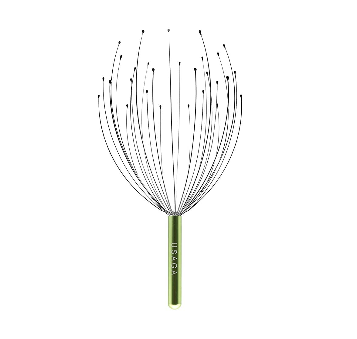 USAGA 28 Finger Head Scratcher, Head Massager, Scalp Massager, Head Whisk Massager, Wire Massager for Head Hair Body Massage and Stress Relax (Cyan)