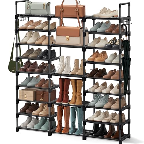 9 Tier Shoe Rack Organizer Shelf Holds 55 Pairs