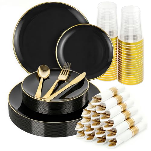 175 Piece Plastic Dinnerware Set for 25 Guests