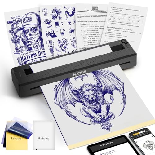 Wireless Bluetooth 2-in-1 Tattoo Stencil Printer