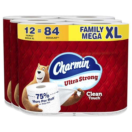 24 Family Mega XL Rolls Charmin Ultra Strong Toilet Paper (=Total 168 Regular Rolls) Add 2 To Your Cart!