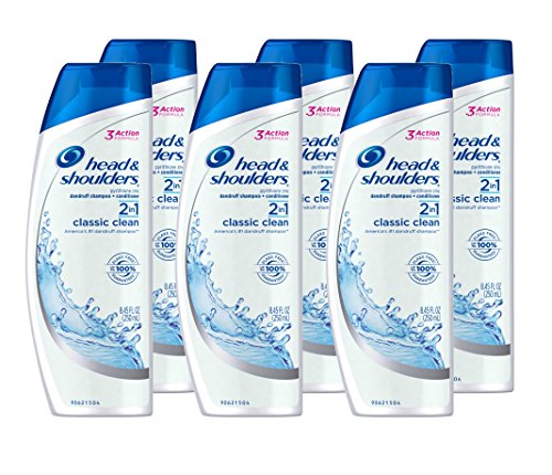 6 Pack Head & Shoulders Classic Clean 2-in-1 Shampoo