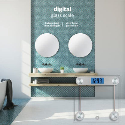 Weight Watchers Scales by Conair Scale for Body Weight, Digital Bathroom Scale in Clear