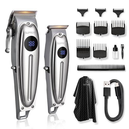 Cordless Rechargeable Hair Clipper with LED Display