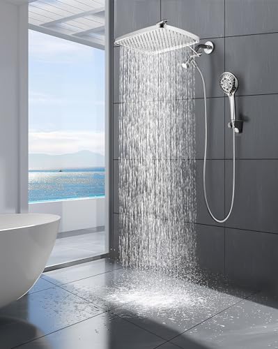 12 Inch Rain Shower Head Dual Handheld Combo