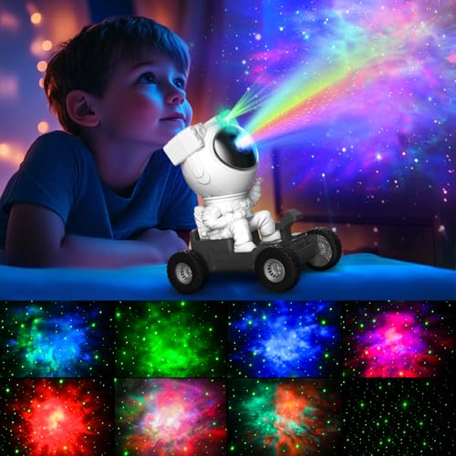 Astronaut Galaxy Star Projector Night Light with Timer