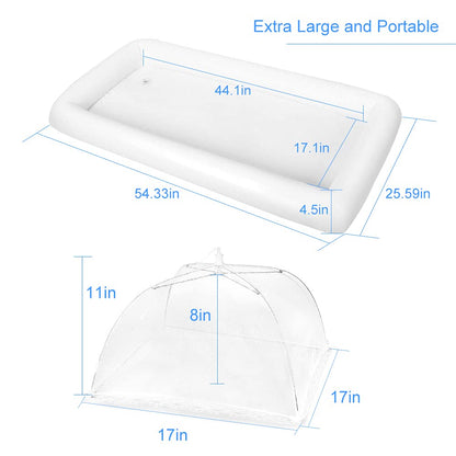 Inflatable Serving Bar with Mesh Food Umbrellas