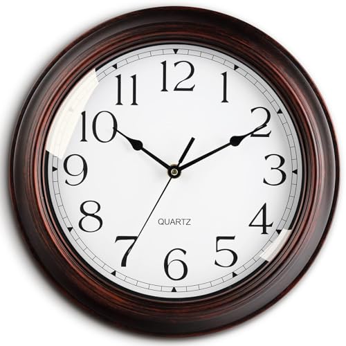 Silent Non-Ticking Vintage Wall Clock 8.5-Inch