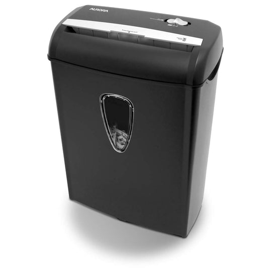 Aurora 8-Sheet Cross-Cut Paper Shredder with Basket