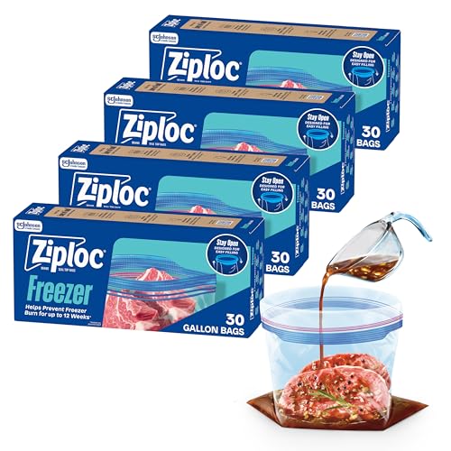 120 Count Ziploc Gallon Freezer Storage Bags