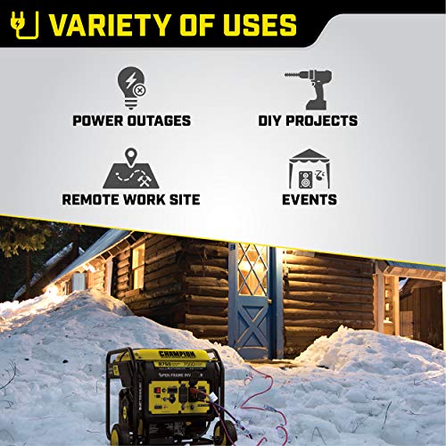 Champion Power Equipment 8750-Watt Electric Start Home Backup Portable Open Frame Inverter Generator with Quiet Technology