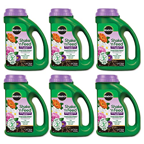 6 Pack Miracle-Gro Rose & Bloom Plant Food 4.5 lbs