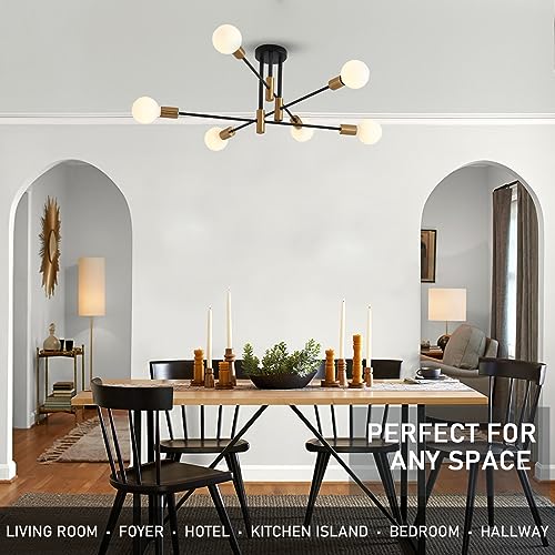 6-Light Sputnik Chandelier by OUREDEEY