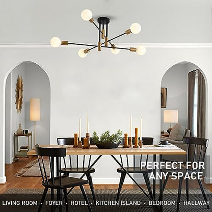 6-Light Sputnik Chandelier by OUREDEEY