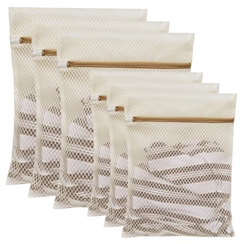 6 Pack Mesh Laundry Bags for Delicates